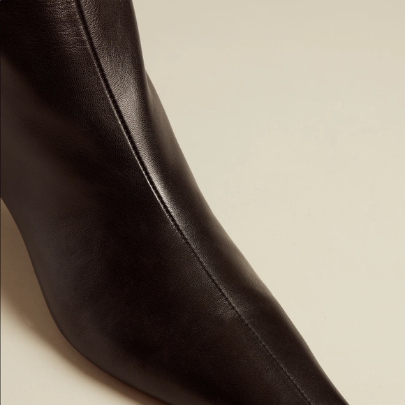 Khaite Black Leather Arizona Boot - Picture 3 of 7